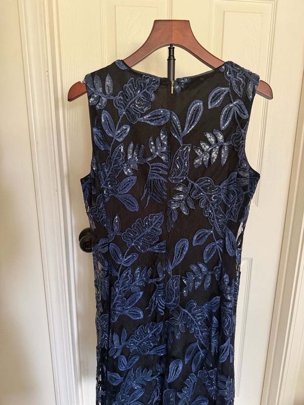 DKNY Black and Blue Sleeveless Dress size 12P